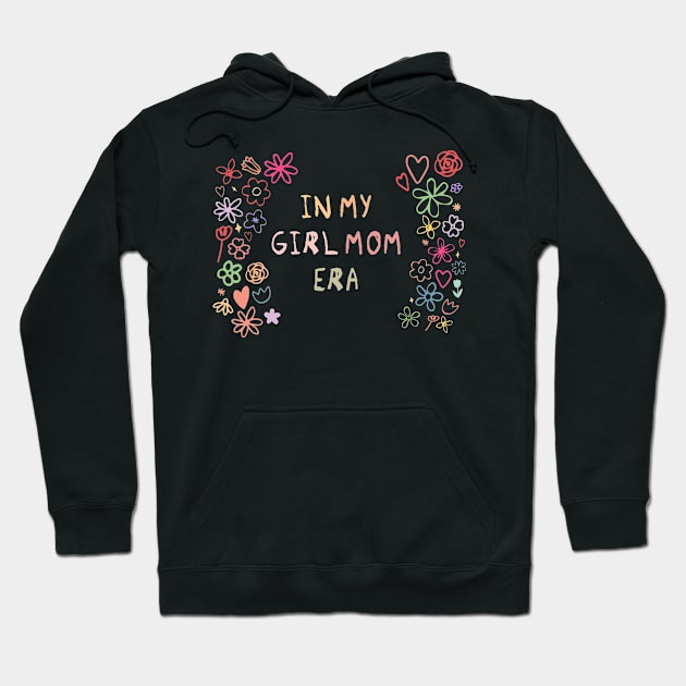 In My Girl Mom Era Back Print Gender Reveal Future Mom Hoodie by Grapejuice Studio